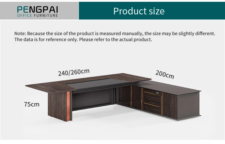 Custom Modern Luxury Wood Office Table Furniture Modular L Shaped CEO Executive Desk