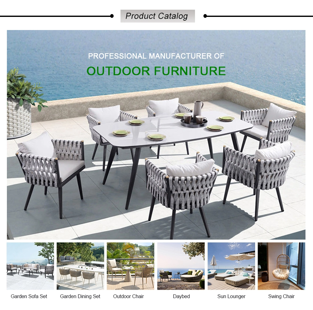 Beacon Hotel Villa Resort Yard Rattan Patio Wicker Bistro Woven Rope Sofa Garden Outdoor Furniture