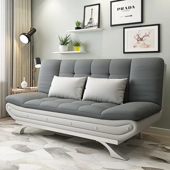 Space Saving Living Room Furniture Wood Frame Fabric Divan Sofa Cum Bed Folding Sleeper Sofa Bed